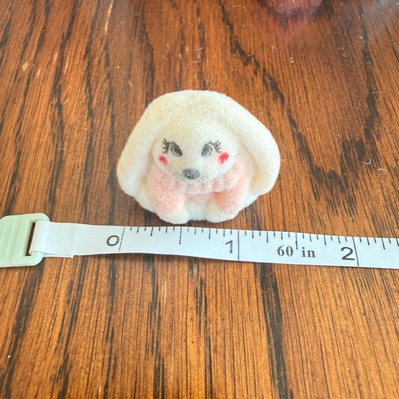 Vintage lot flocked felt bunny fuzzy rabbits mini and 2 banks - Picture 14 of 16